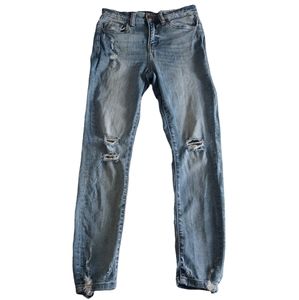 Bridge By Gly Size 24 High Rise Ankle Skinny Blue Distresser Jeans